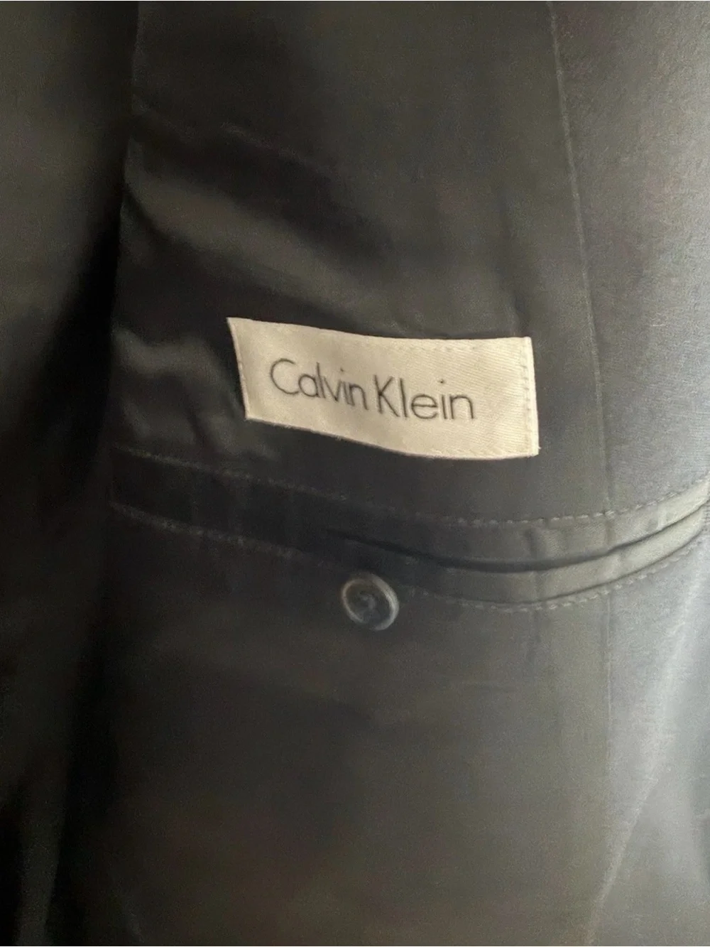 Calvin Klein Dark Navy Two-Button Men's Suit Blazer